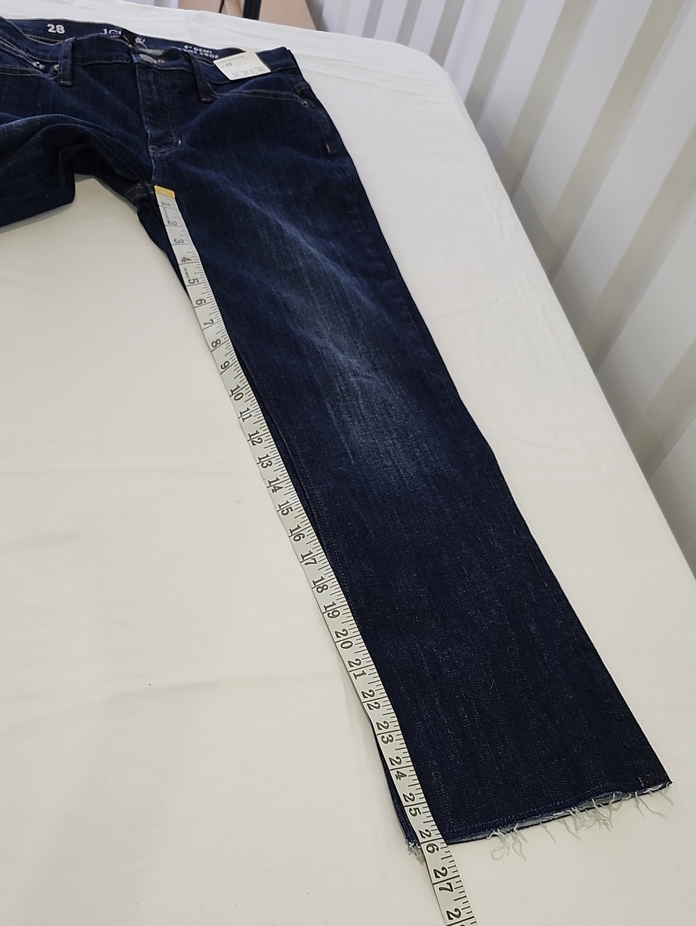 J Crew Womens 9" Demi Boot Crop Dark Indigo Jeans Size 28 NWT Mid Rise Kick - Picture 9 of 9